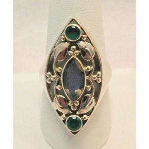 Nicky Butler Sterling Silver 925 Multi Gemstone RING- SIZE 10